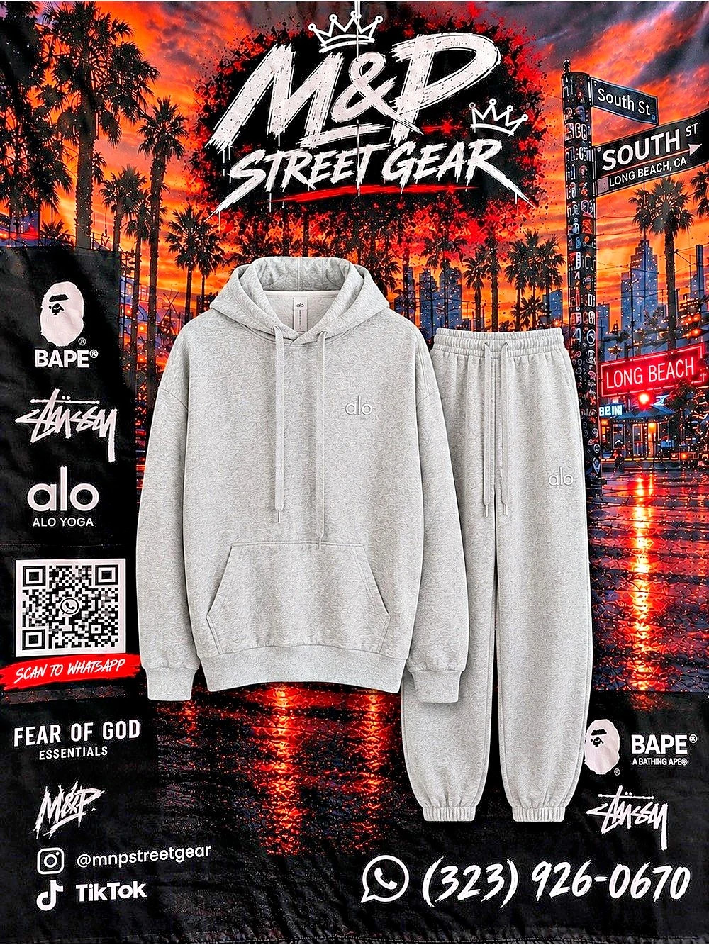 Alo Yoga Accolade Hoodie and Accolade Sweatpant Set Sweatpant Set Gray